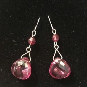 Purple/Amethyst Colored Dangle Earrings NWOT